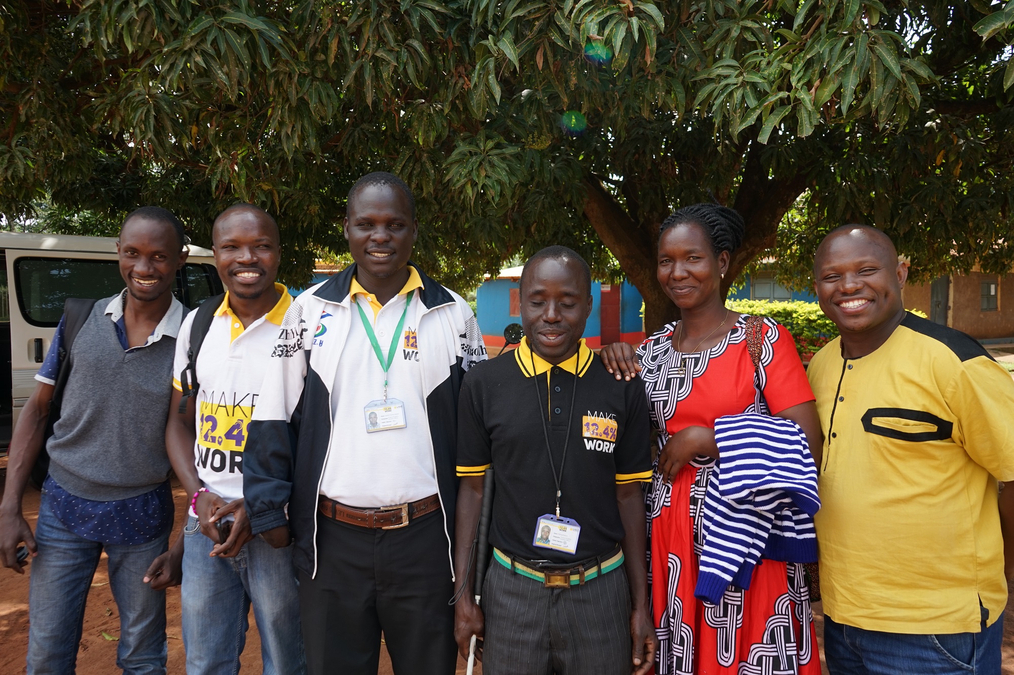 Disability inclusion facilitators with Ambrose Murangira